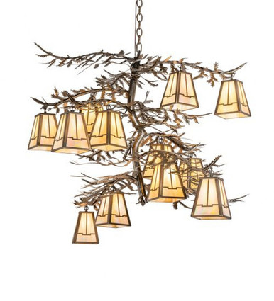 Pine Branch Valley View 60W 12 LED Chandelier 36 x 40 Inch W by Meyda - 232763