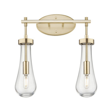 Owego 2 Light Bath Vanity 16.13 Inch Tall and 4 Inch Wide by Innovations - 451-2W-CB-G451-4CL