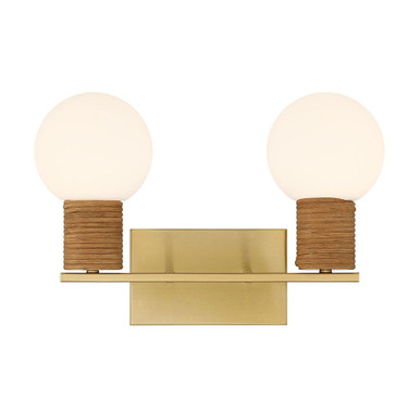 Jarrell 2 Light Bath Vanity 10 Inch Tall and 14.63 Inch Wide by Savoy House - 8-4081-2