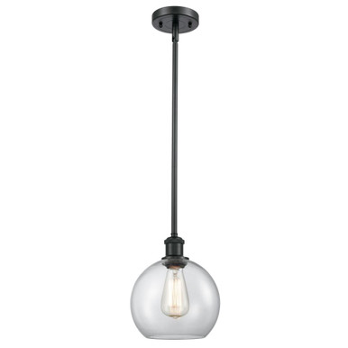 Athens 1 Light Dome Mini Pendant 10 Inch Tall X 8 Inch Wide by Innovations - 516-1S-G122C-8