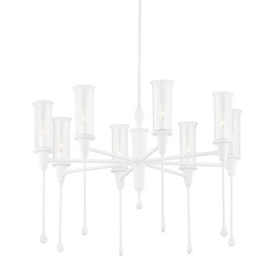 Chisel 8 Light Chandelier 20.25 x 31.75 Inch Wide by Hudson Valley - 4131-WP