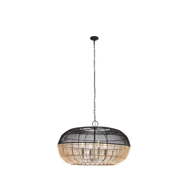 Crescent 4 Light Chain Hung Pendant 18.96 and 29 Inch Wide by Innovations - 670-4P-BK-29NT
