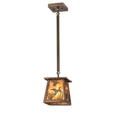 Ducks in Flight 1 Light Pendant 31.5 x 10.25 Inches by Meyda Tiffany - 15285