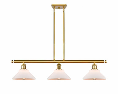 Orwell 3 Light Stem Hung Island 7.5 Inch Tall X 36 Inch Wide by Innovations - 516-3I-SG-G131
