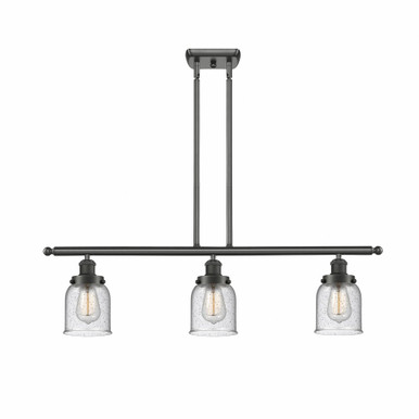 Bell 3 Light Stem hung Island 10 Inch Tall and 36 Inch Wide by Innovations - 916-3I-OB-G54