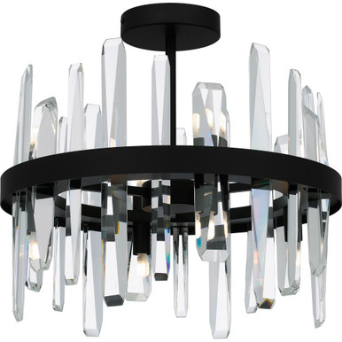 Regal 8 Light 15.75 Inch Wide Semi Flush Mount by Quoizel - PCRGL1716MBK