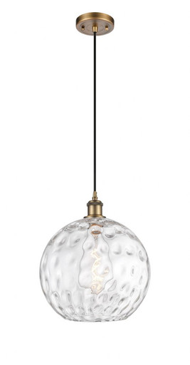 Athens Water Glass 1 Light Cord Hung Mini Pendant 13.5 X 12 by Innovations - 516-1P-BB-G1215-12