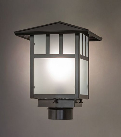 Seneca Double Bar Mission 1 Light Post Mount by Meyda Tiffany - 272564