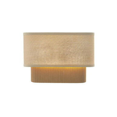 Textile Narberth 2 Light Wall Sconce 10 X 14 Inch Wide by Justice Design - FAB-9023-CREM-BRSS