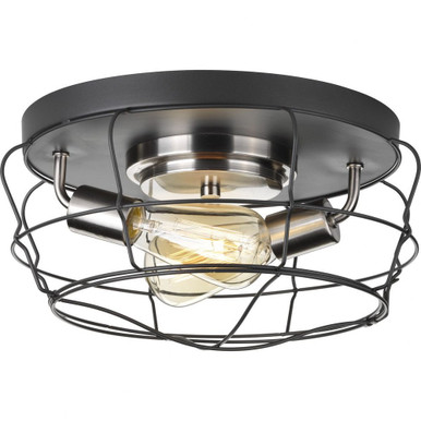 Gauge 2 Light 14 Inch Wide Flush Mount by Progress - P350037-143