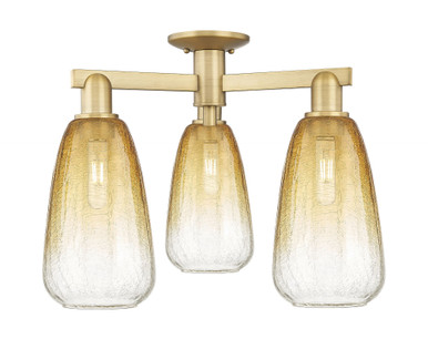 Brookhaven Almond 3 Light Semi Flush Mount 23.5 Inch Wide by Innovations - 716-3F-G480-6_P