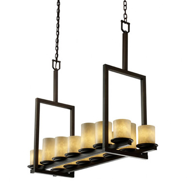 Clouds Dakota 14 Light Mini Chandelier by Justice Design CLD-8764-10 - CLD-8764-10