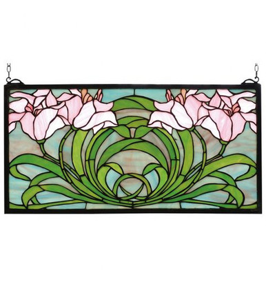 Calla Lily 22 Inch Stained Glass Window by Meyda Tiffany - 79950