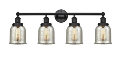 Bell 4 Light Industrial Vanity Light with Mercury Glass by Innovations - 616-4W-G58