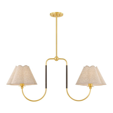Janie 2 Light Linear Pendant 19.5 Inch Tall and 12 Inch Wide by Mitzi - H1043902-AGB/TRB