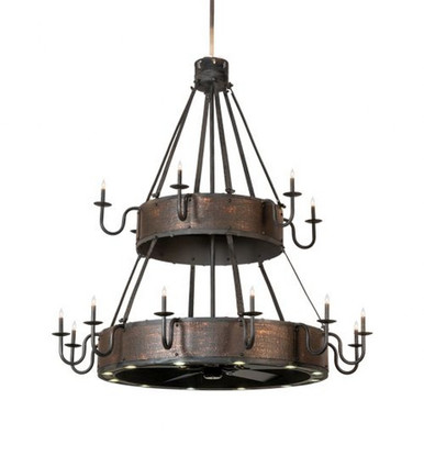 Costello 90W 18 LED 2 Tier Fandelier 79 In H and 74 In W by Meyda Tiffany - 227743