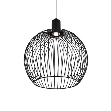 Orland 8W 1 LED Cage Pendant 22 Inch Tall X 19 Inch Wide by Justice Design - NSH-7011-MBLK