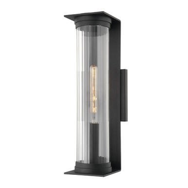 Presley 1 Light Outdoor Wall Mount 22 Inch Tall by Troy - B1323-TBK