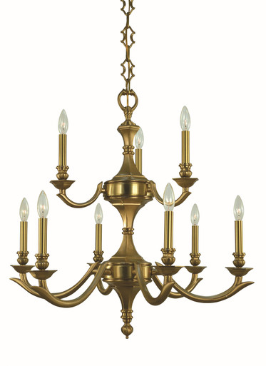 Scarsdale 9 Light Dining Chandelier 29 Inch and 29 Inch Wide by Framburg - 5939 BR