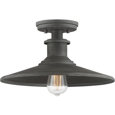Aurora 1 Light 14 Inch Wide Semi Flush Mount by Designers Fountain - d207m-sf-wp