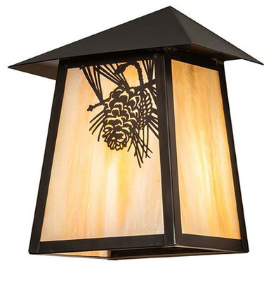 Stillwater Winter Pine 1 Light Wall Sconce 10.5 x 9 Inches by Meyda Tiffany - 29533