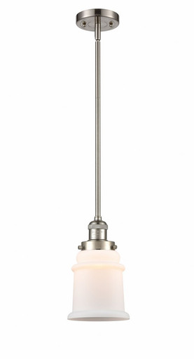 Canton 1 Light Stem Hung Mini Pendant 10 and 6.5 Inch Wide by Innovations - 201S-SN-G181
