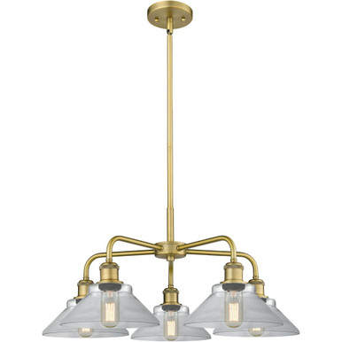 Orwell 5 Light Chandelier 12.5 Inch Tall and 26.38 Inch Wide by Innovations - 516-5CR-G13