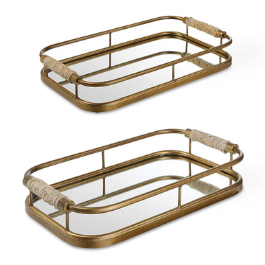 Rosea 3 Inch Tray (Set of 2) by Uttermost - 18014