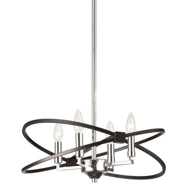 Paloma 4 Light Small Chandelier by Dainolite - pal-184c-pc-mb