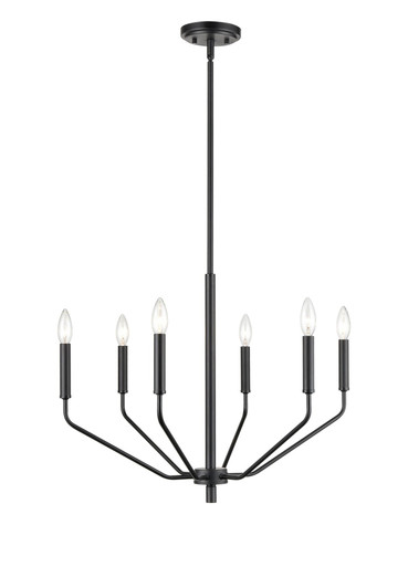 Laurell 6 Light Chandelier 18.75 Inch Tall and 24 Inch Wide by Millennium - 8166-MB