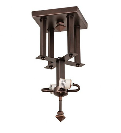 Arrowhead 7 Inch Square Arrowhead Flush Mount Hardware by Meyda Tiffany - 210966