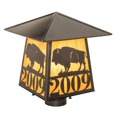 Personalized 1 Light Outdoor Post Mount 17.5 x 20 In by Meyda Tiffany - 250013
