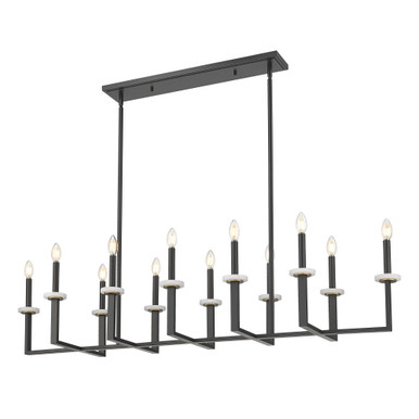 Gaultier 12 Light Linear Chandelier 12 Inch and 56.75 Inch Length by Z Lite - 6100-12L