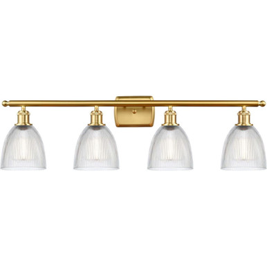 Castile 100W 4 LED Bath Vanity 10 Inch Tall and 36 Inch Wide by Innovations - 516-4W-SG-G382-LED