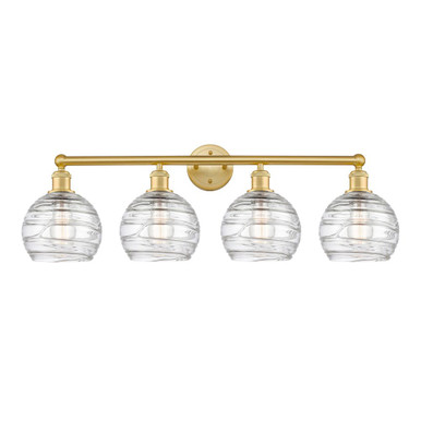 Athens Deco Swirl 4 Light Bath Vanity 12.13 X 35 Inch Wide by Innovations - 616-4W-G1213-8
