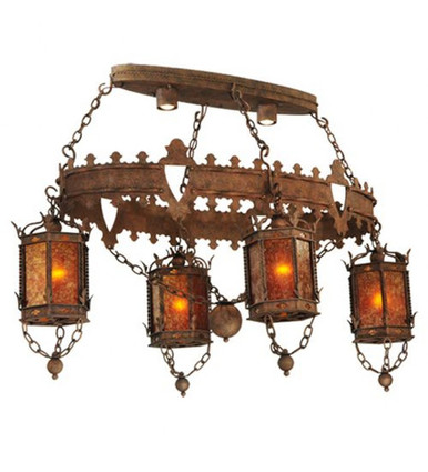 Valhalla 4 Light Oblong Chandelier 41 x 35 Inches Wide by Meyda Tiffany - 132229