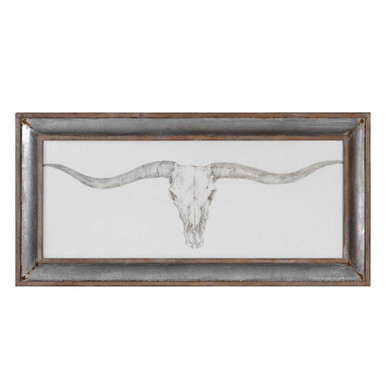 Western Skull Mount 70.5 Inch Animal Print by Uttermost - 51106