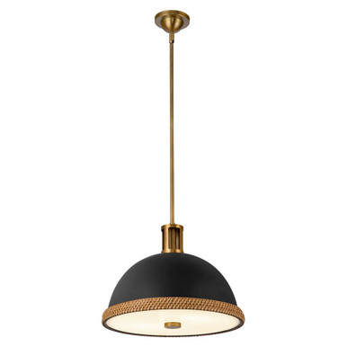 Doral 2 Light Large Pendant 12.75 Inch Tall by Alora - PD331016