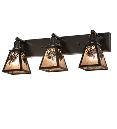 Winter Pine 3 Light Bath Vanity 10.5 x 28 Inches by Meyda Tiffany - 233629