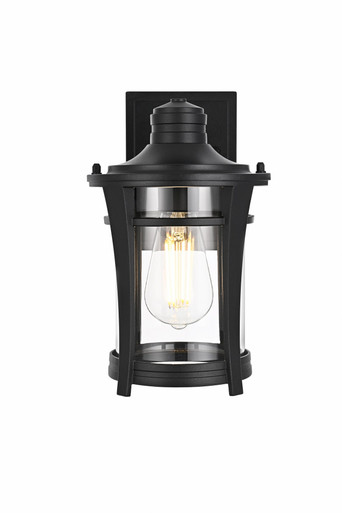 Artemis 1 Light Outdoor Wall Mount 11 Inch Tall and 7 Inch Wide by Elegant - OD609W11BK