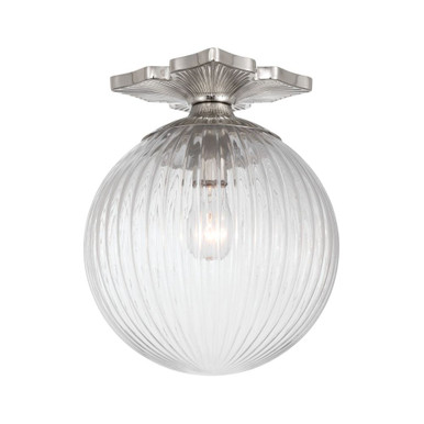 Orly 1 Light Semi Flush Mount 12 Inch Tall and 10 Inch Wide by Crystorama - ORY-1003