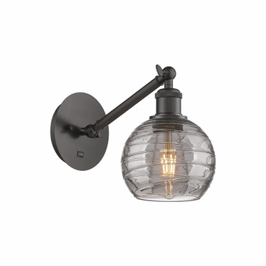 Athens 1 Light Wall Sconce 10.38 Inch Tall by Innovations - 317-1W-OB-G1213-6SM