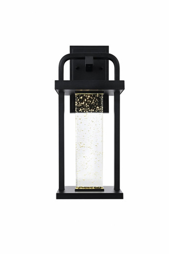 Uriah 11W 1 LED Outdoor Wall Mount 16 Inch Tall and 7 Inch Wide by Elegant - OD602W15BK