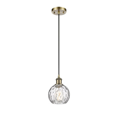 Athens Water Glass 1 Light Cord Hung Mini Pendant 8 X 6 by Innovations - 516-1P-G1215-6