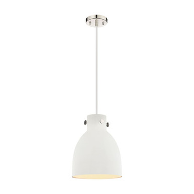 Newton Bell 1 Light Cord Hung Pendant 11.38 and 10 Inch Wide by Innovations - 410-1PM-M412-10