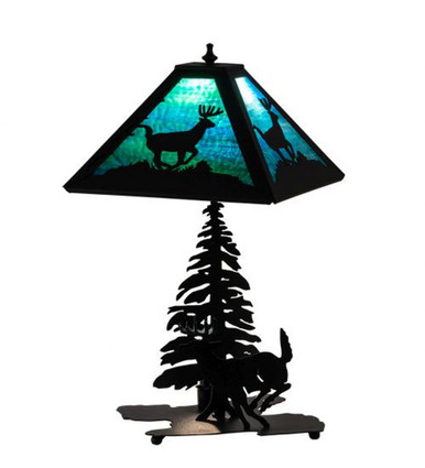 Lone Deer 1 Light Table Lamp 21 In H and 16 In W by Meyda Tiffany 228148 - 228148