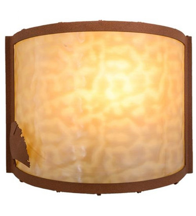 Ginkgo 1 Light Wall Sconce 9 x 12 Inches by Meyda Tiffany - 23898