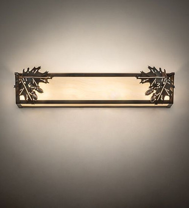 Oak Leaf & Acorn 4 Light Bath Vanity 5.5 x 24.5 Inches by Meyda Tiffany - 267416