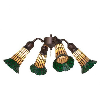 Pond Lily 4 Light Ceiling Fan Light Kit by Meyda Tiffany 261513 - 261513