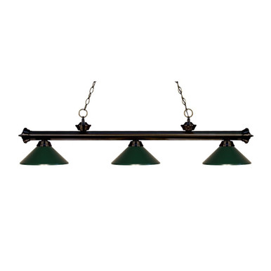 Riviera 3 Light Island/Billiard 16 Inches Wide by 15 Inches High by Z-Lite - 200-3BRZ
